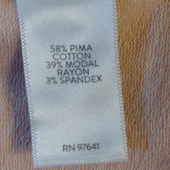 J Jill Soft Coral Dust Heather Pure Jill Harmony Rib-Trimmed Hoodie Women Size S - Picture 11 of 16